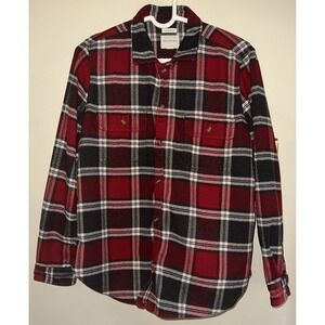 American Eagle Top Women XL Boyfriend Ahh Mazingly Soft Flannel Shirt Plaid Cozy